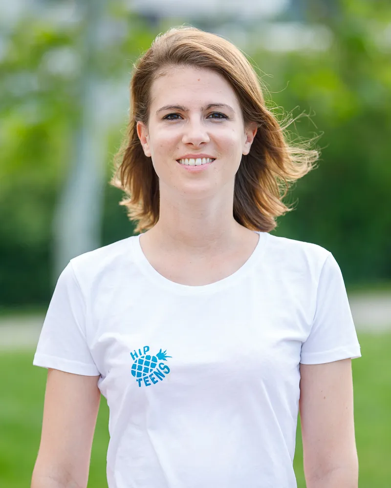 Verena Kunz im HipTeens-T-Shirt
